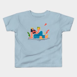 Reading Girl Kids T-Shirt